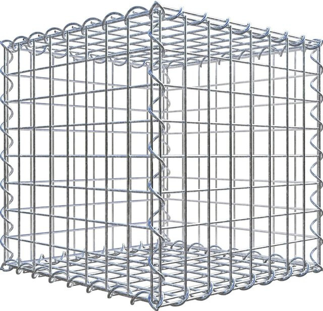 Gabiona Spiralgabione aus Stahl in Silbergrau, B/T/H: 40 x 40 x 40 cm - Bild 1
