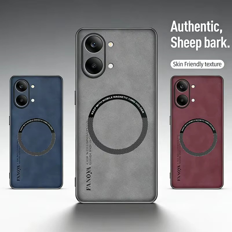 Luxuriöse Retro-Schafsleder-Schutzhülle für Xiaomi POCO X8 Pro Max X7 F8 Ultra F7 M8 Pro M7 mit Magnetfunktion in Gelb - Bild 2