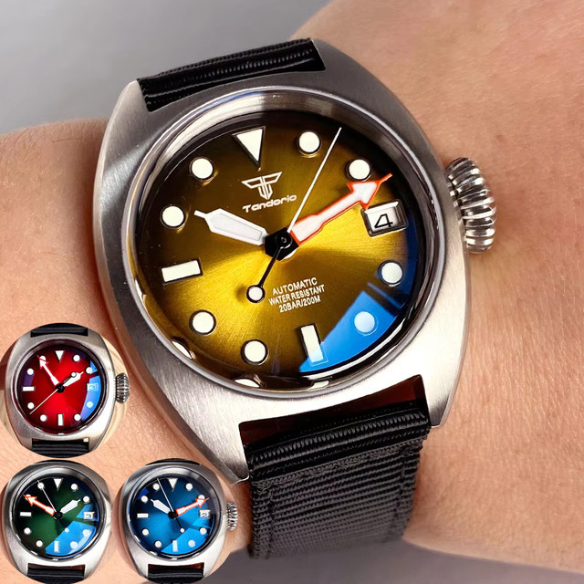 Tandorio Taucheruhr, Automatik, Edelstahl, Gold, 36 mm, Unisex - Bild 1