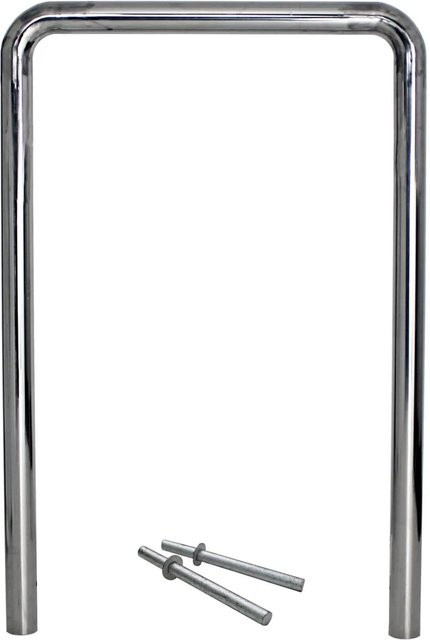 TRUTZHOLM Fahrradanlehnbügel Typ U aus Edelstahl in Silber, B/H: 118 x 78 cm, Durchmesser: 60 mm - Bild 1