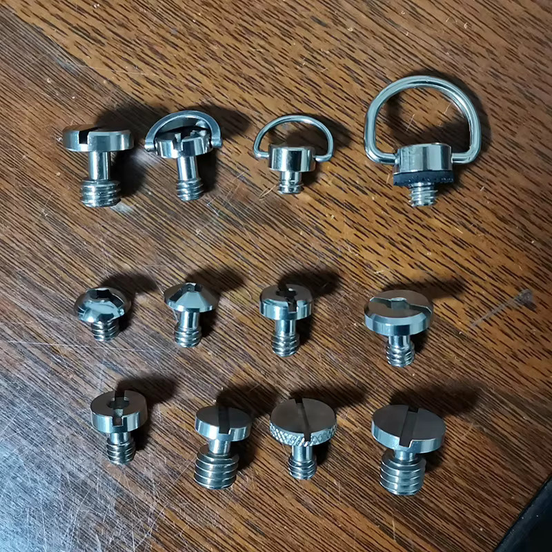 Schnellwechselplatte Adapter mit 1/4 Zoll D-Ring Stativschraube für Kamera und Camcorder in Silber - Bild 2