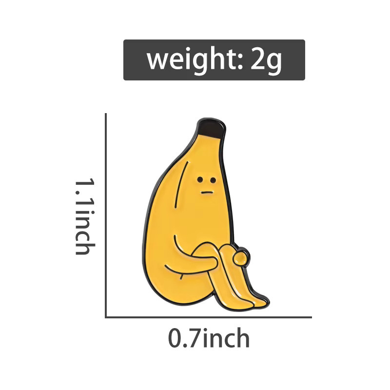 Sad Banana Man Emaille-Anstecknadeln, Bunt, Unisex - Bild 2