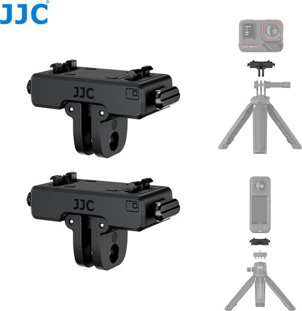 JJC Magnetische Schnellverschluss-Basishalterung für Insta360 Ace Pro, Ace Pro 2, X4, X3 und X5, Schwarz, Faltbare Halterung - Bild 1