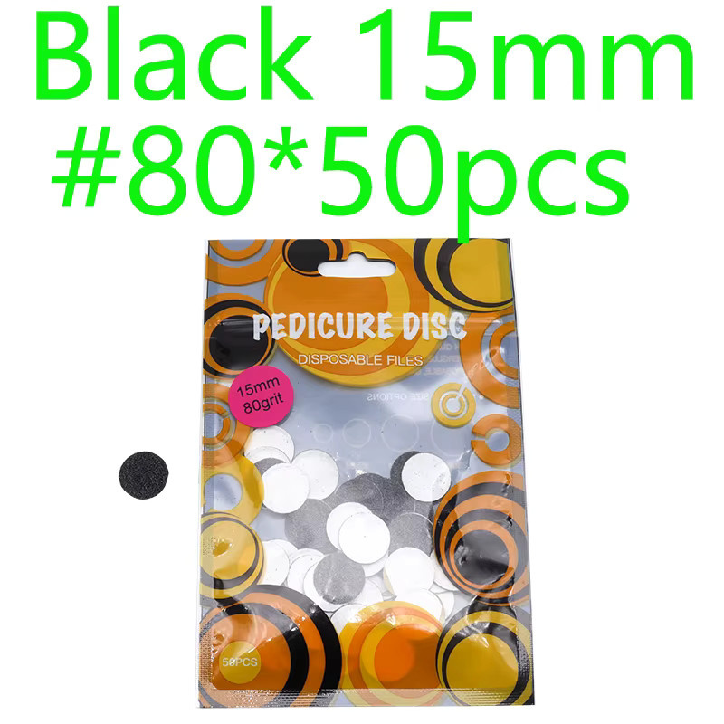 Easy Nail Schleifpapier für Pediküre, 50 Stück, Schwarz/Weiß - Bild 3