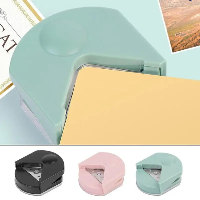 Eckenabrunder R4 für Papier und Karten mit 4mm Radius, schwarzer Papier-Eckenstanzer und Winkelstanzer aus Kunststoff - Bild 1