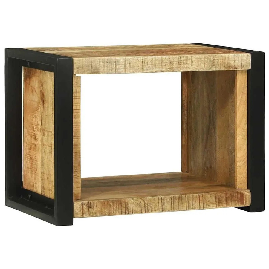 vidaXL Wandwürfel aus Mango Massivholz in Braun, B/T/H: 55 x 35 x 40 cm - Bild 2