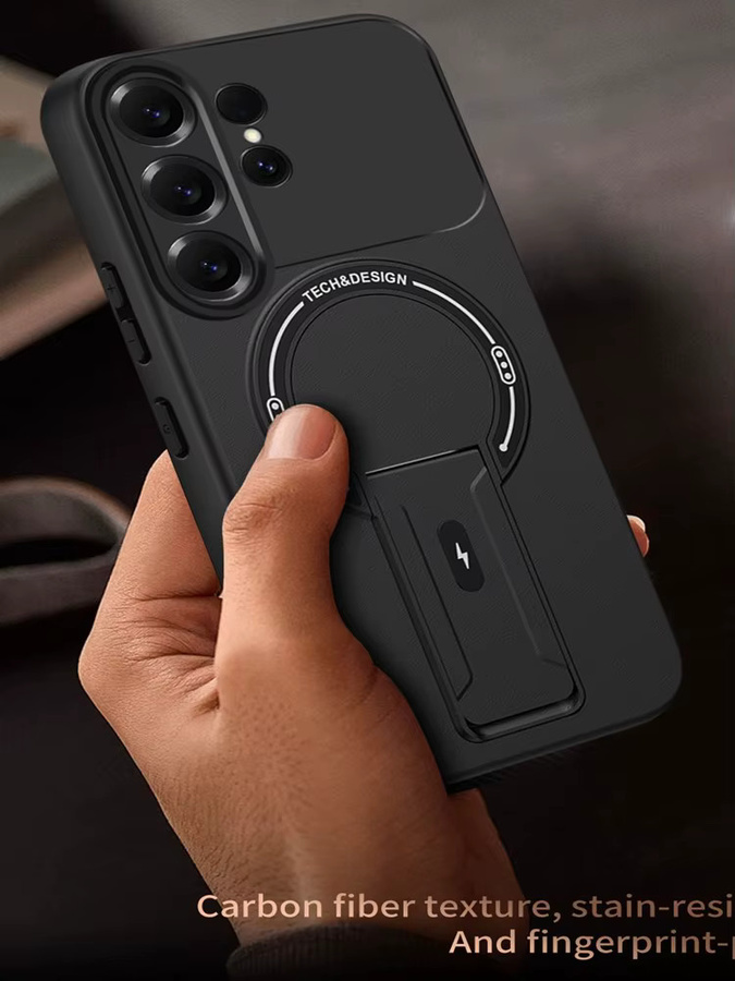 Magnetische Standhülle mit matter Rückseite und kabelloser Ladefunktion für Samsung Galaxy S26 S25 S24 S23 S22 FE Plus Ultra Edge - Bild 4