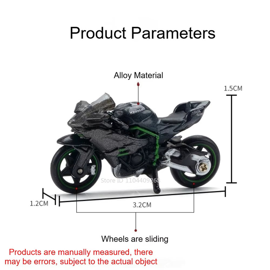 RMZ city Kawasaki H2R Motorradmodell, 1:64, Metall, ab 14 Jahren - Bild 2