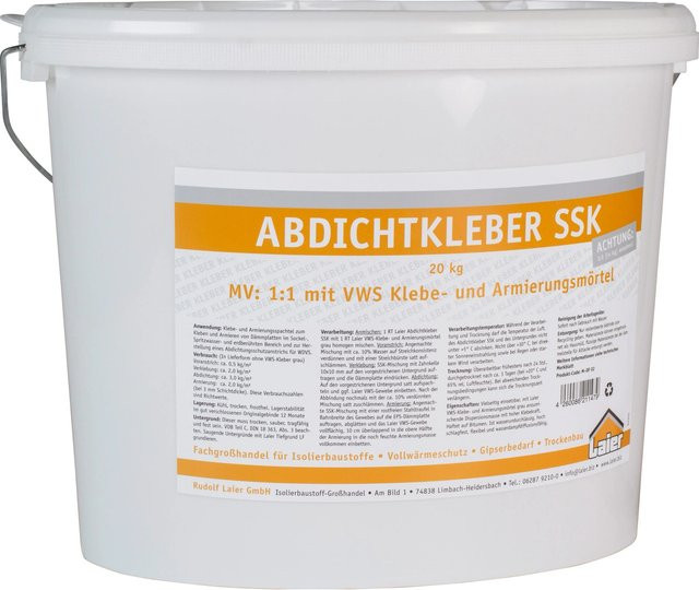 Laier Abdichtkleber SSK flexibel in Grau oder Weiß, 20 kg - Bild 1