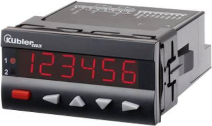 Kübler Group Vorwahlzähler Codix 560 in Schwarz mit RS232 (AC) und Einbaumaßen B: 92 mm, H: 45 mm - Bild 1