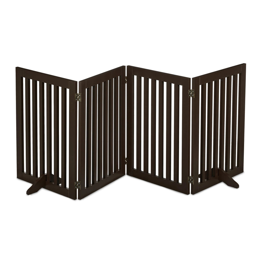 Relaxdays Absperrgitter aus MDF in Braun, 4 Panel verstellbar und zusammenklappbar, H x B x T: 70 x 206 x 51 cm - Bild 2