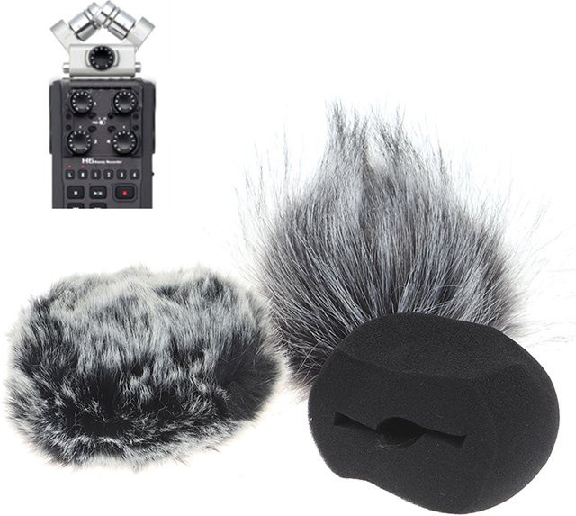 Zoom Schaum Mic Wind Abdeckung Pelziger Windschutz für H5 und H6 Recorder Mikrofone - Bild 1