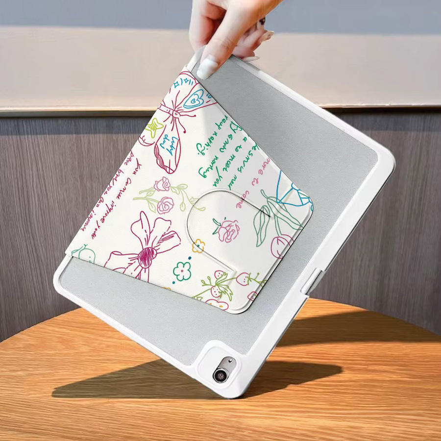 Bunte Schleife Blumen Tischhülle für Apple iPad Pro, Air und Mini in Multicolour - Bild 3