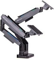 Thermaltake Dual RGB Gaming Monitor Arm Monitorhalterung Schwarz Multicolour - Bild 1