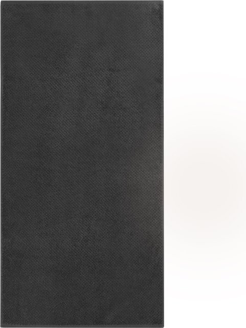 Cawo Duschtuch PURE Uni Schwarz Grau aus Baumwolle mit Oeko-Tex Standard 100, Breite: 80 cm, Länge: 150 cm - Bild 1