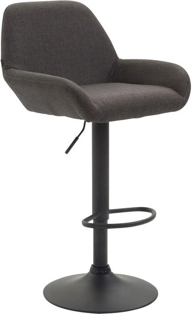 CLP Barhocker Braga Stoff Dunkelgrau/Schwarz modern mit 360 Grad Drehung - Bild 1