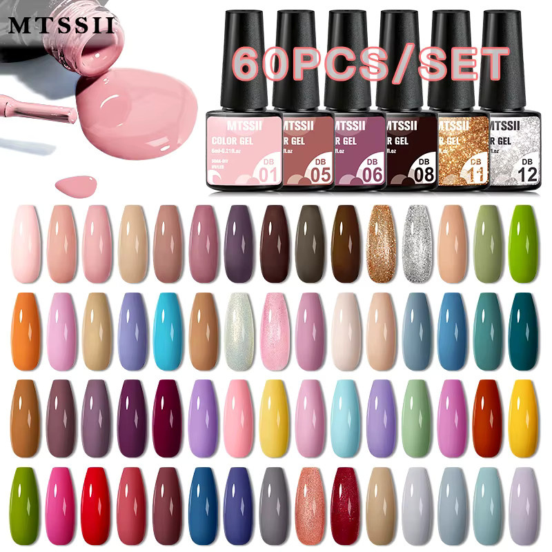 Mtssii Nagelgel Set, Nude Rosa Glitter, Glänzend - Bild 2