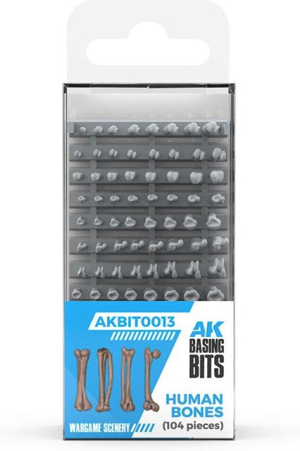AK Interactive Human Bones Basing Bits, 3D Druck, 120 Stück - Bild 1