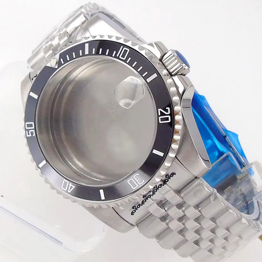 tandorio Uhrengehäuse Edelstahl, Silber, 40 mm, Jubilee-Armband, 20ATM - Bild 2