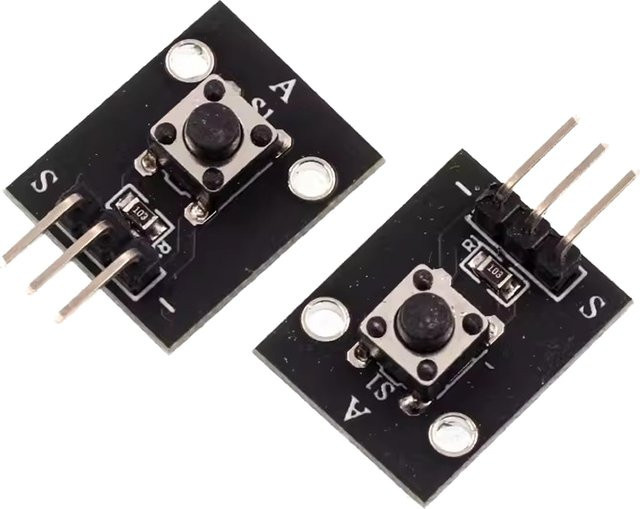 Si Tai&SH KY-004 3-poliges Tasten-Schlüsselschalter-Sensormodul in Schwarz für Arduino DIY Starter Kit, Maße: 6 x 6 x 0,5 cm - Bild 1
