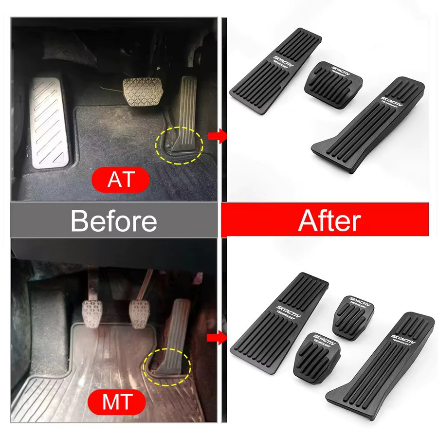 YaLumei Auto Gaspedal Zubehör für Mazda 2 3 6 CX-5 CX3 CX8 CX9 in Schwarz - Bild 3