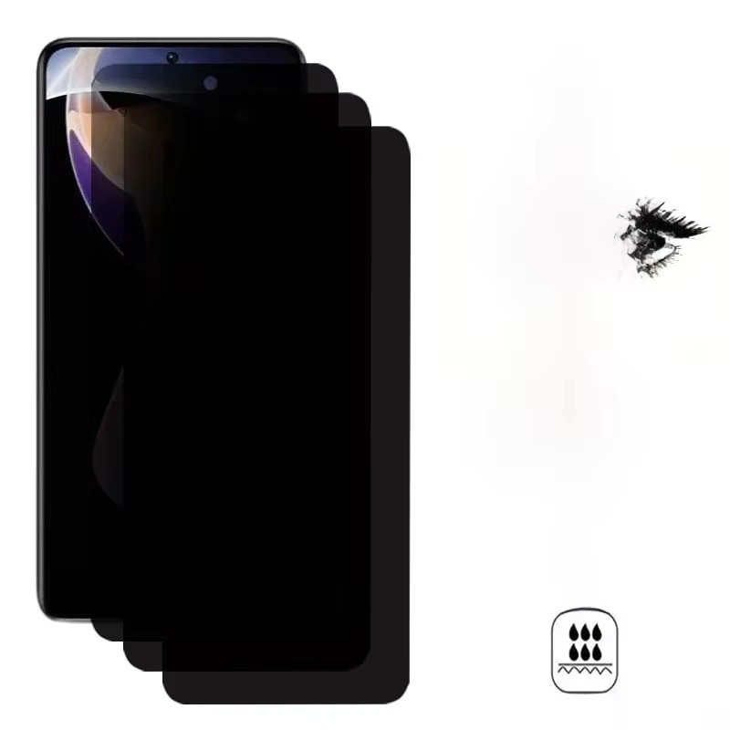 Anti-Spy Sichtschutz aus Tempereed-Glas für Xiaomi Redmi Note 12 12 Pro 4G 11S 11E K50i 11T 11 12 Pro Prime 5G, transparent - Bild 7