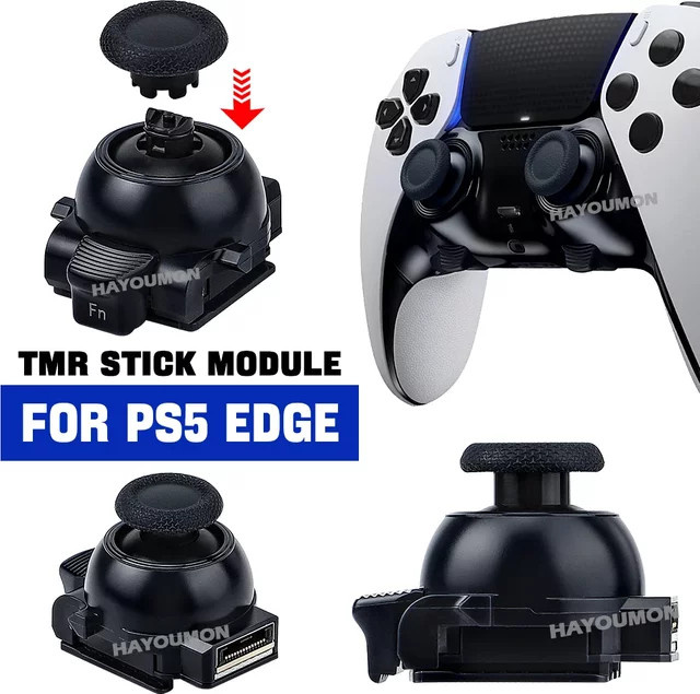 HeroAngel TMR Stick-Modul-Ersatz für PS5 Edge Controller in Schwarz zur Behebung von Stick-Drift und Wiederherstellung der Präzision - Bild 1