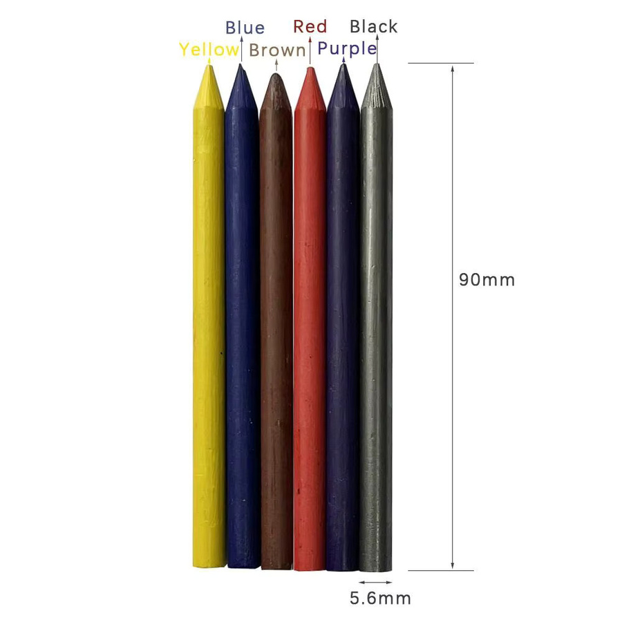 Metall Druckbleistift mit 5,6 mm Minen in den Härtegraden 2B, 4B, 6B und 8B für Kunst, Zeichnung und Skizzen in Mehrfarben - Bild 3