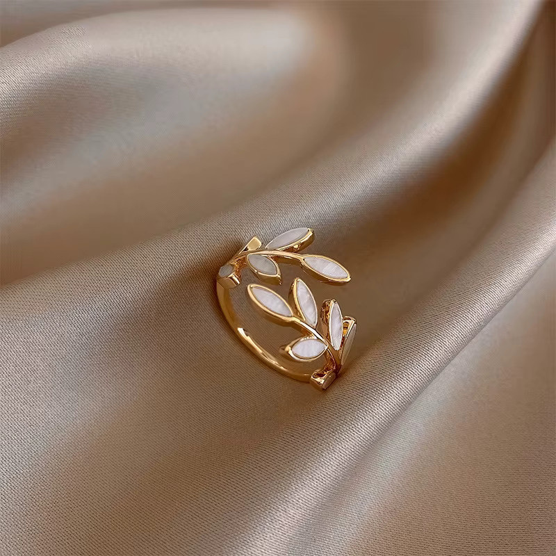 DREJEW Ring, Blatt-Design, Gold, Damen - Bild 2
