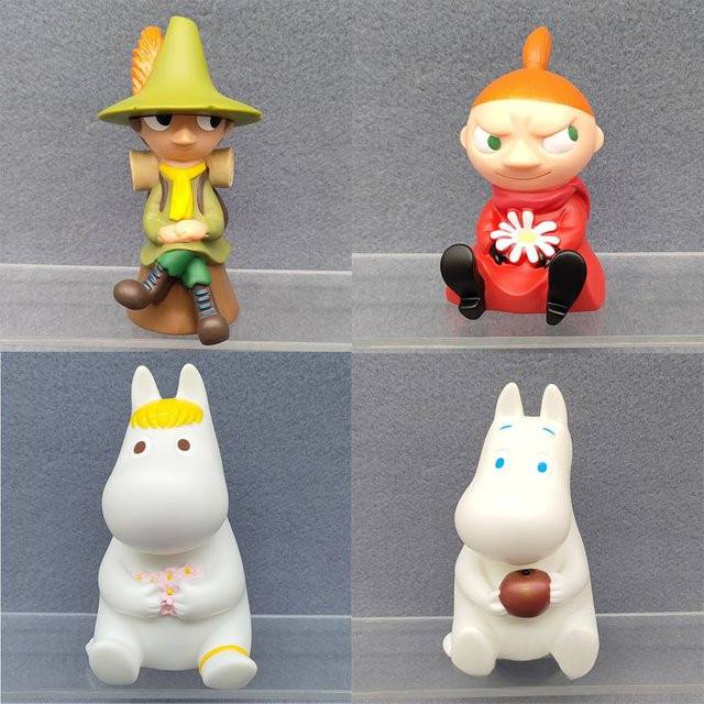 Re-ment Moomin Figuren Set mit Snufkin, Little My und Snorkmaiden als Sammlerfiguren und Sparschwein in Multicolor - Bild 1