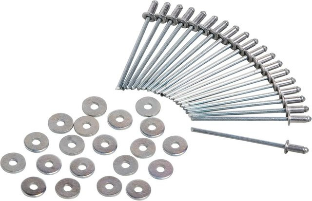 LUX-TOOLS Blindnieten mit Unterlegscheiben aus Stahl in Silber, Durchmesser: 3 mm, Länge: 10 mm - Bild 1
