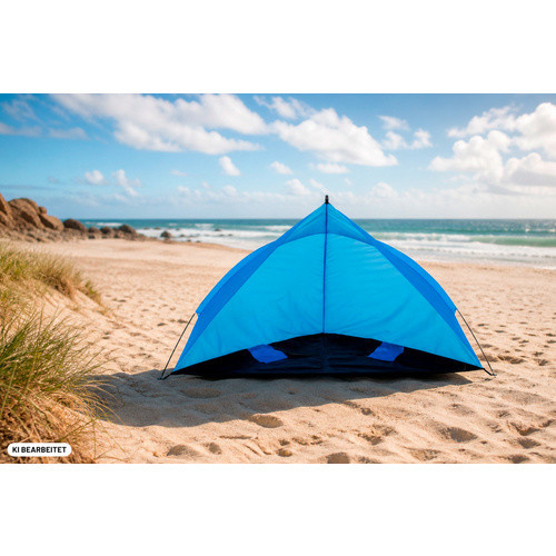 HAPPY PEOPLE Strandmuschel für 2 Personen in Hellblau, Breite: 110 cm, Höhe: 110 cm, Tiefe: 110 cm - Bild 2