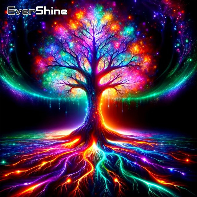 Evershine Diamant Stickerei Baum Landschaft, Mosaik Acryl Handwerk DIY Kreuz Stich Kit - Bild 1