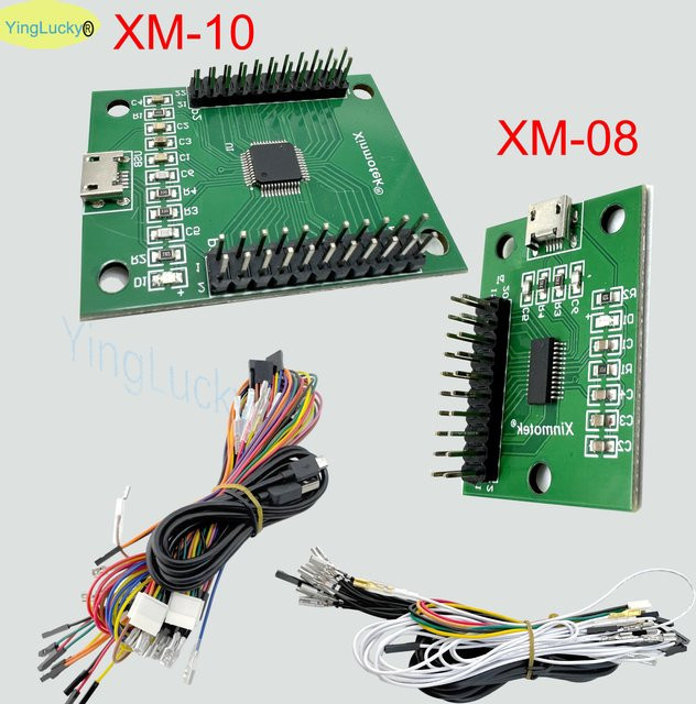 XINMOTEK XM-10/08 Micro USB Arcade Controller mit Joystick und Tasten für PS3, PC, Raspberry Pi und Android in Grün - Bild 1