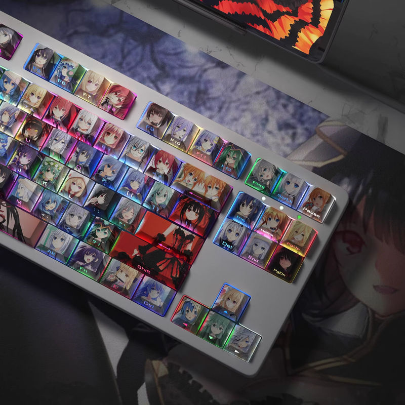 Anime Cartoon Keycaps aus PBT in Cherry Profil mit Side-Print für MX-Schalter, Mehrfarbig - Bild 5
