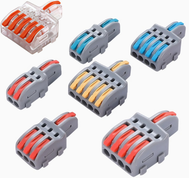 QHJIA Mini-Multi-Port-Kabelstecker Universeller kompakter Splitter-Push-In-Klemmenblock für elektrische Leiter im Haushalt - Bild 1