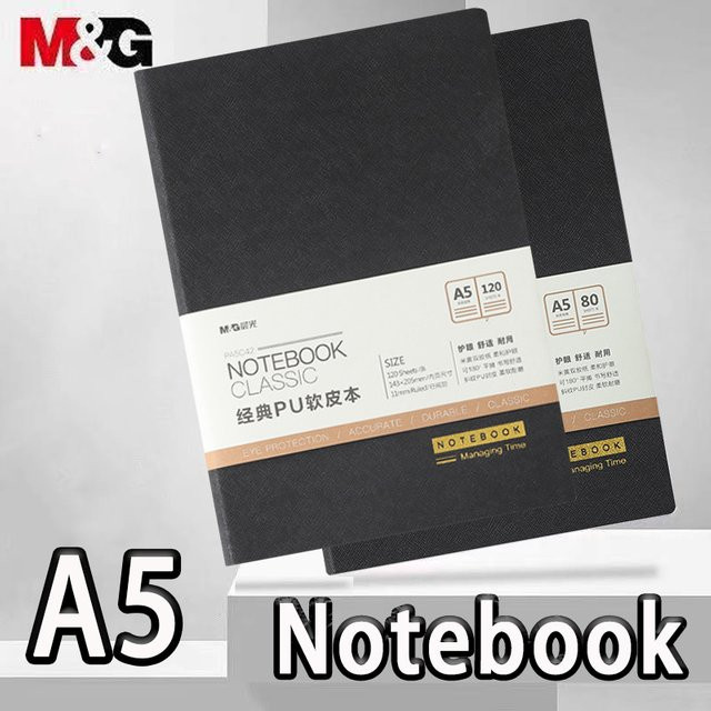 M&G A5 Notizbuch mit Softcover und 120 linierten Seiten für Schule und Büro - Bild 1