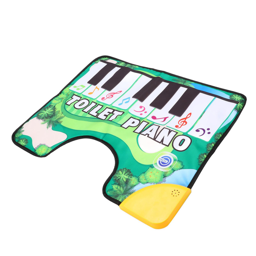 Igeteck Toiletten-Klaviermatte mit Musik-Design, wasserdicht und rutschfest aus Oxford-Gewebe, Mehrfarbig - Bild 2