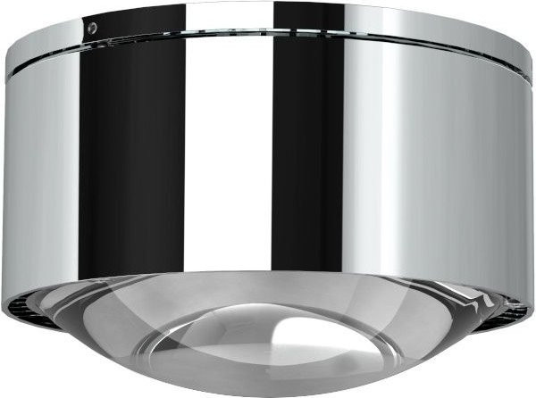 Top Light Puk Maxx One 2 LED-Deckenleuchte in Chrom mit transparenter Glaslinse und warmweißem Licht (2700K) - Bild 1