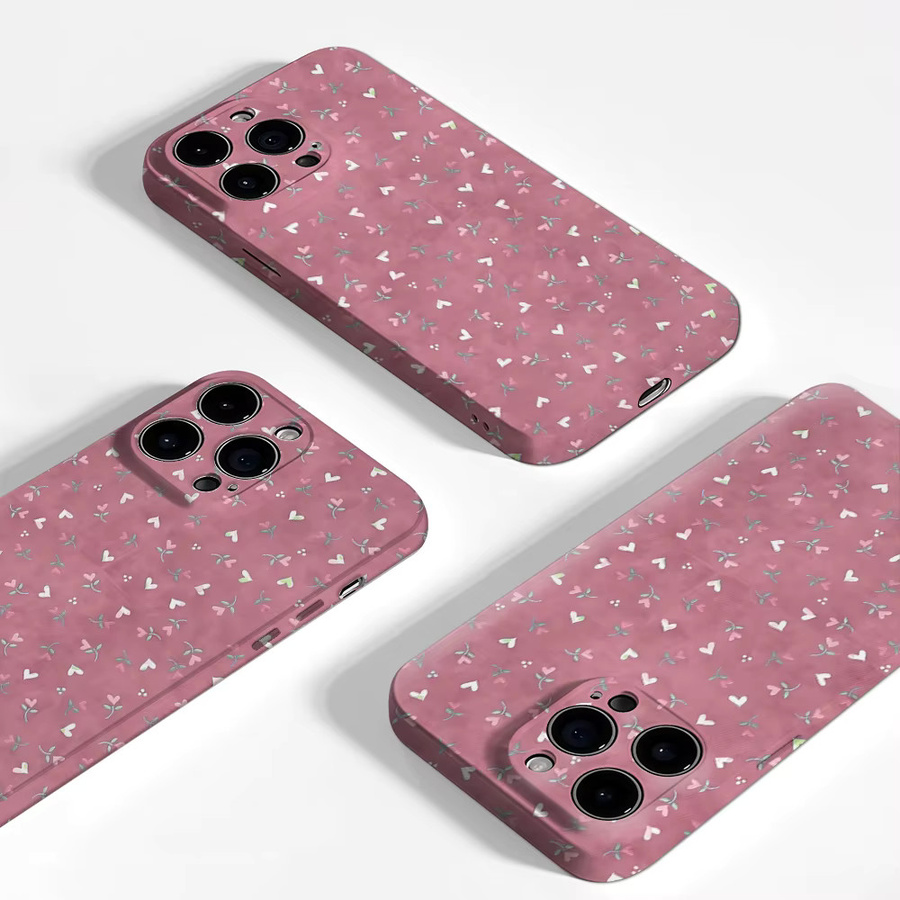 Potdemiel Handyhülle mit Rosa Herz-Design für iPhone 17 16 15 14 13 Pro Max Plus, magnetische robuste Einzel- und Doppelschicht-Hülle, Farbe: Pink - Bild 3