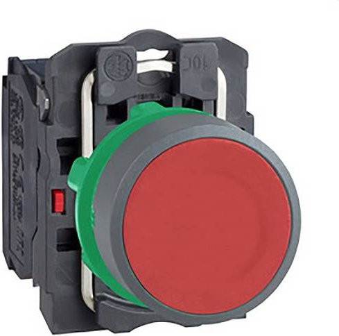 Schneider Electric XB5AA42C0 Drucktaster aus Kunststoff, tastend, rot, 22mm, 1Ö, grau - Bild 1