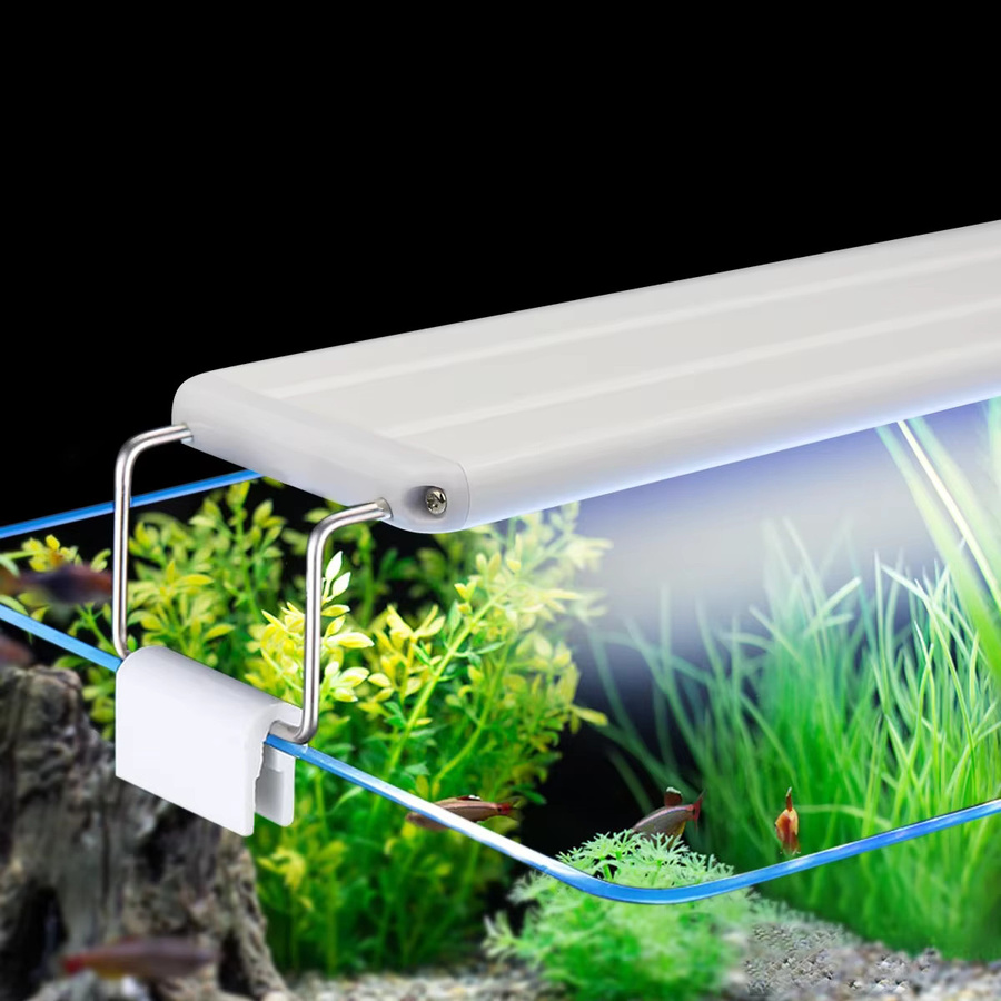 Lcamaw Ausziehbare LED-Aquariumbeleuchtung in Weiß und Blau - Bild 5