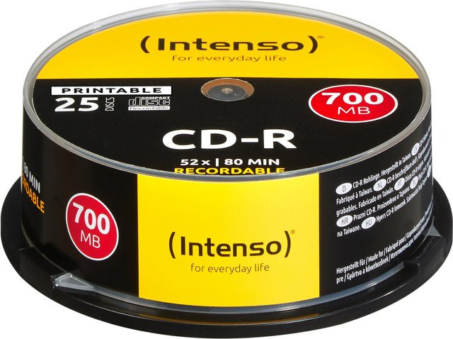 Intenso CD-R Rohlinge Multicolor, 25er Spindel, 80 Min. / 700 MB, beschreibbar - Bild 2