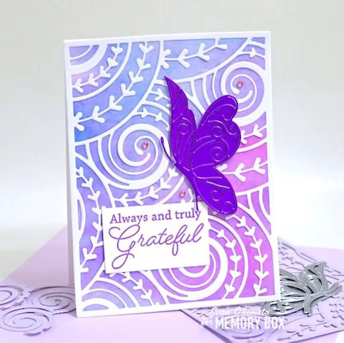 Metall-Schablonen Set mit Blumen- und Blättermotiv für Scrapbooking und Papierdekoration - Bild 2