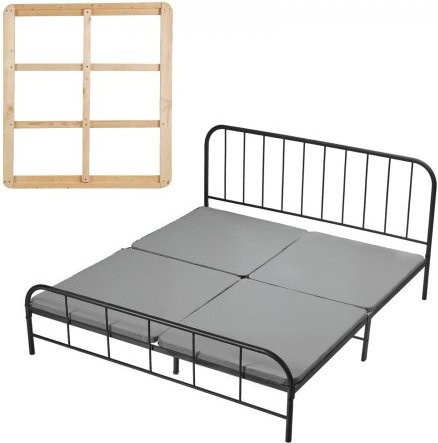 VEVOR King Size Bunkie Board Matratzenunterbau aus Holz mit 200D Oxford Cloth in Grau - Bild 1