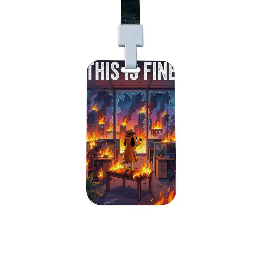 F-Fine Neck Lanyard mit Plastik-ID-Kartenhalter, Unisex - Bild 6