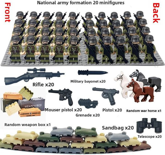 Veyron Bausteine Zweiter Weltkrieg Marine Corps humanoide Puppe, ab 14 Jahren - Bild 1