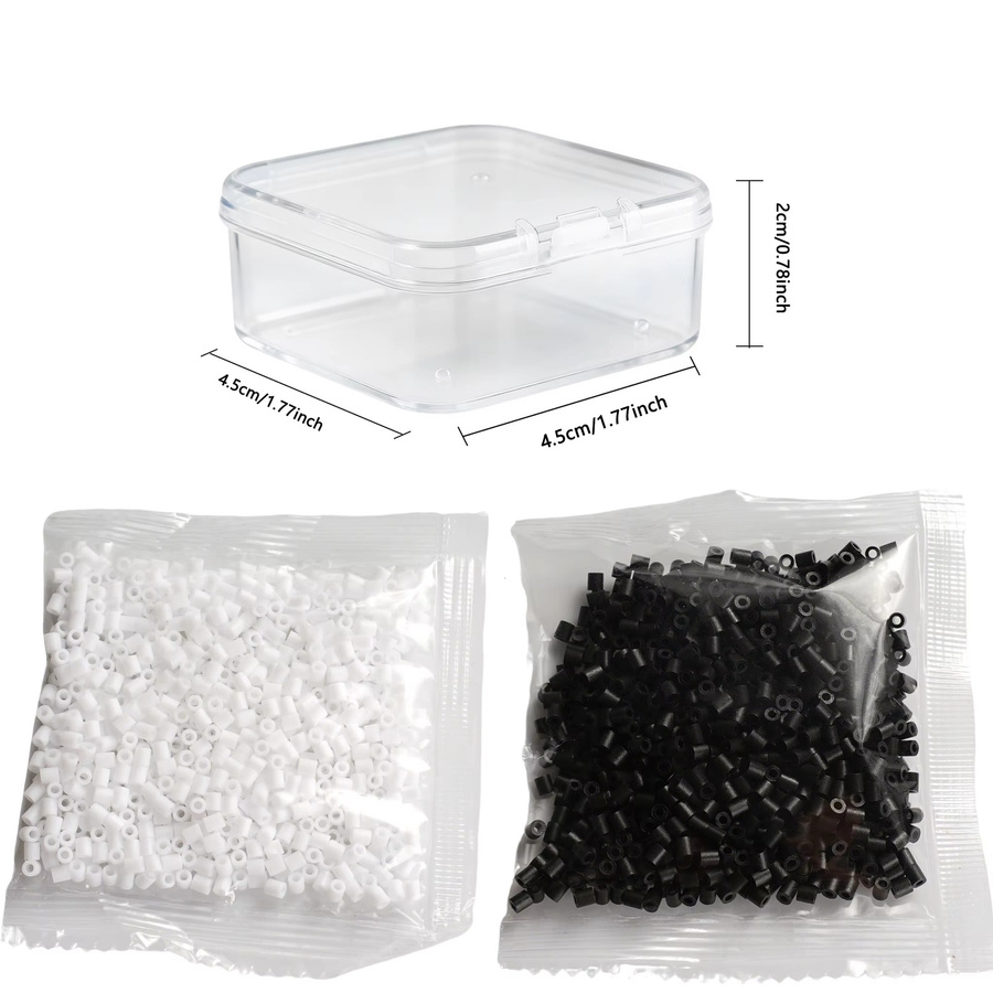 Hama Perlen-Set, Weiß und Schwarz, 2000-teiliges Set - Bild 2