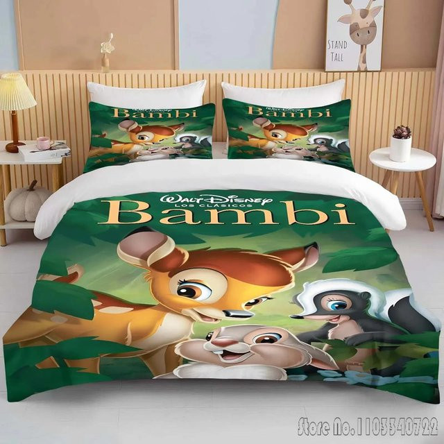 Bambi Bettwäsche-Set von Lodestar mit Anime-Print, Mikrofaser, Mehrfarbig, B/H: 140 x 200 cm - Bild 1
