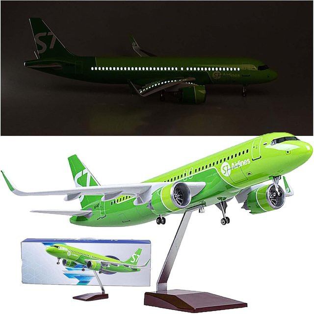 ZOCO A320 NEO Russische Siberia S7 Simulations-Passagierflugzeugmodell, 1:80 Maßstab - Bild 1